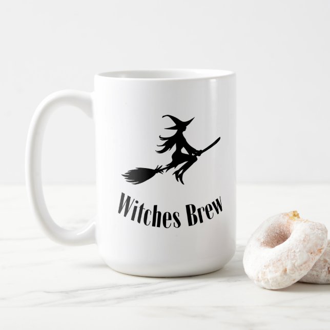 Witches Brew coffee mug 15oz (With Donut)
