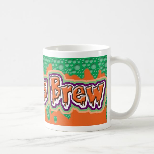 Witches Brew Cool Lettering  Halloween Mug (Right)