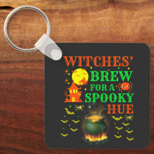 Witches' brew for a spooky hue cauldron design key ring
