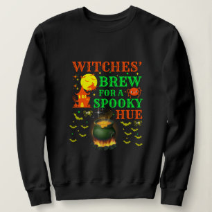 Witches' brew for a spooky hue cauldron design sweatshirt