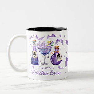 Witches Brew Halloween Cocktail Two-Tone Coffee Mug