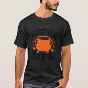 Witches Brew Orange & Black Halloween T-Shirt