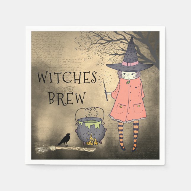 Witches Brew Paper Napkin (Front)