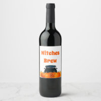 Witches Brew Wine 6 Matte Labels