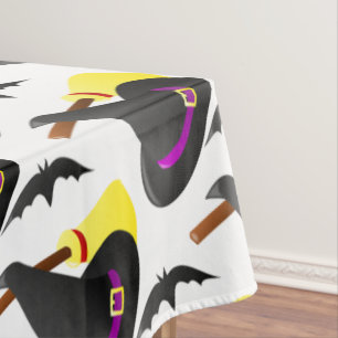 Witches Broom And Hat Tablecloth