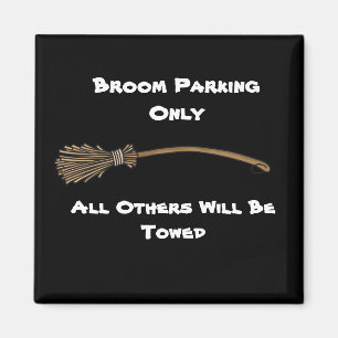 Witches Broom Halloween  Magnet