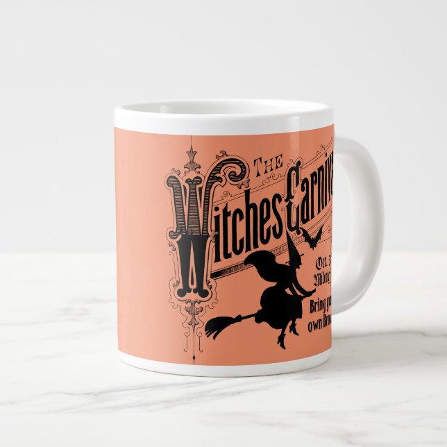 Witches Carnival for Halloween Large Coffee Mug (Front Right)