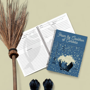 Witches Cauldron Blue Recipe Notebook