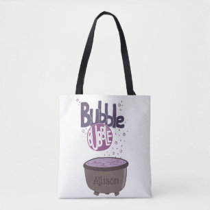 Witches Cauldron - Bubble Bubble Hand Lettering Tote Bag