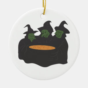 Witches Ceramic Ornament