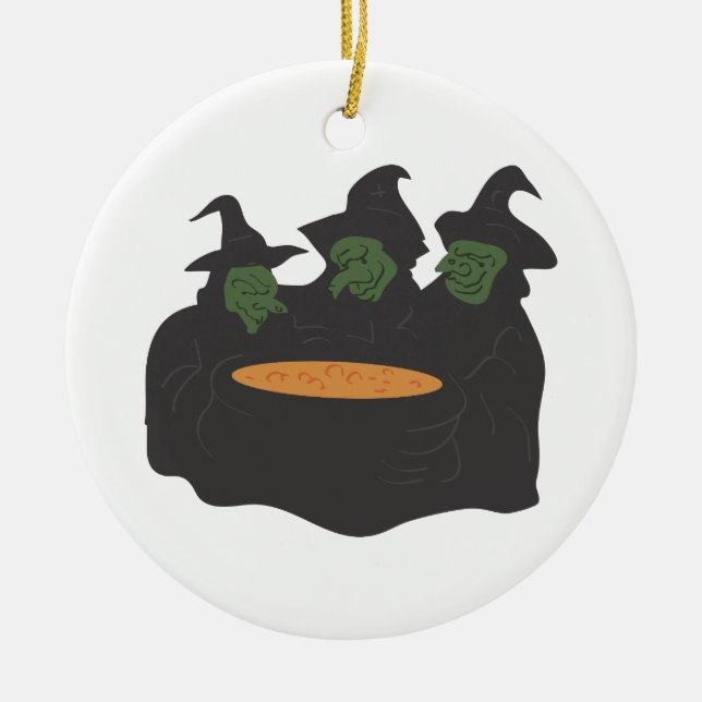 Witches Ceramic Ornament (Front)