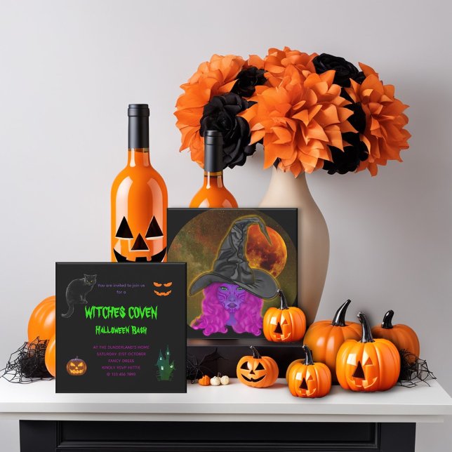 Witches Coven Halloween Bash Party Invitation (Creator Uploaded)