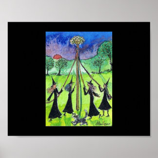 Witches Dancing the Maypole. Poster