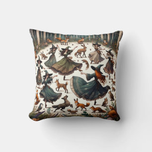 Witches Dans: Enchanted Forest Gathering Cushion