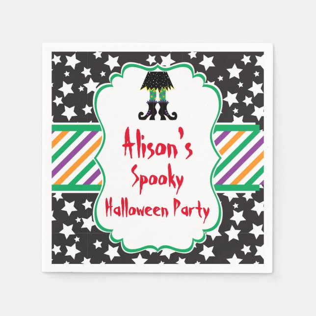 Witches Feet Halloween Party Napkin (Front)