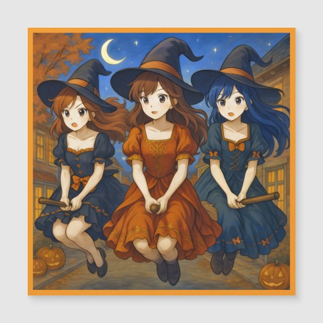 Witches flying on the brooms (Front)