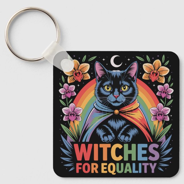 Witches For Equality Feminist Key Ring (Front)