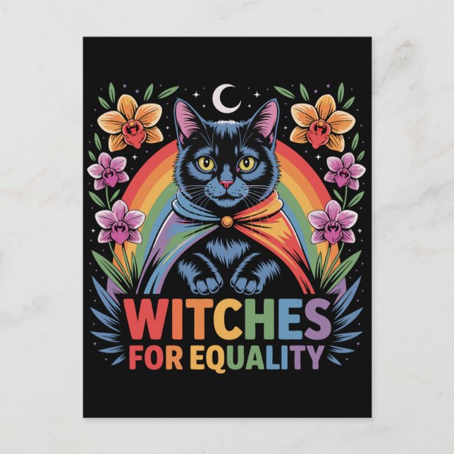 Witches For Equality Feminist Postcard (Front)