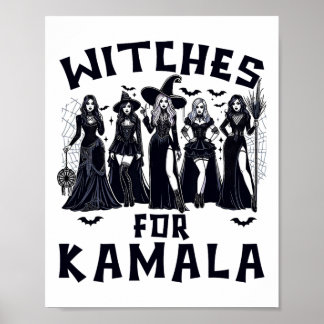 Witches For Kamala Harris Election 2024 Halloween  Poster