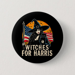 Witches For Kamala Harris Halloween Political Elec 6 Cm Round Badge