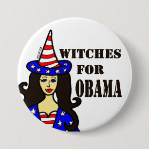 Witches For Obama Fun Halloween Button