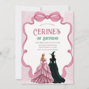 Witches Girl Birthday Magical Party  Invitation