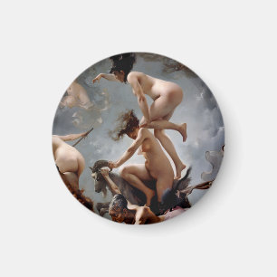 Witches Going to The Sabbath - Luis Ricardo Falero Magnet