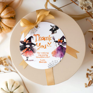 Witches Halloween birthday party thank you Favour Tags