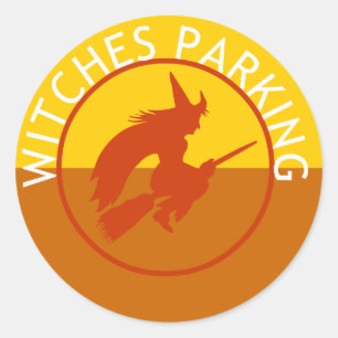 Witches Halloween Parking Sticker