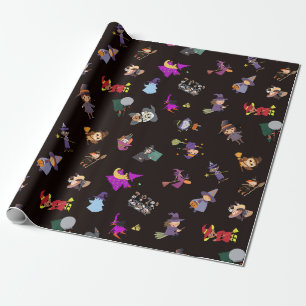 Witches Halloween pattern Wrapping Paper