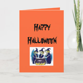 witches, Happy Halloween Card