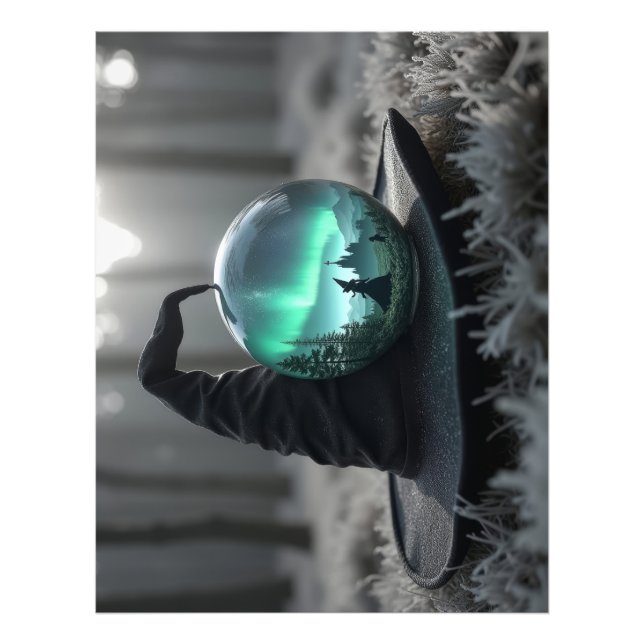 Witches hat and Crystal ball Photo Print (Front)
