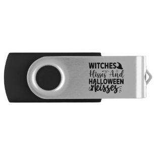 Witches Hisses And Halloween Kisses USB Flash Drive