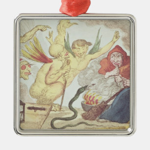 Witches in a Hayloft Metal Ornament
