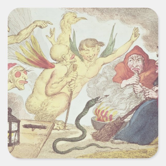 Witches in a Hayloft Square Sticker (Front)