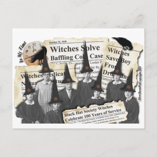 Witches in the News! Post Card (Front)