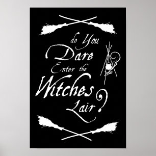 Witches Lair Black Halloween Poster
