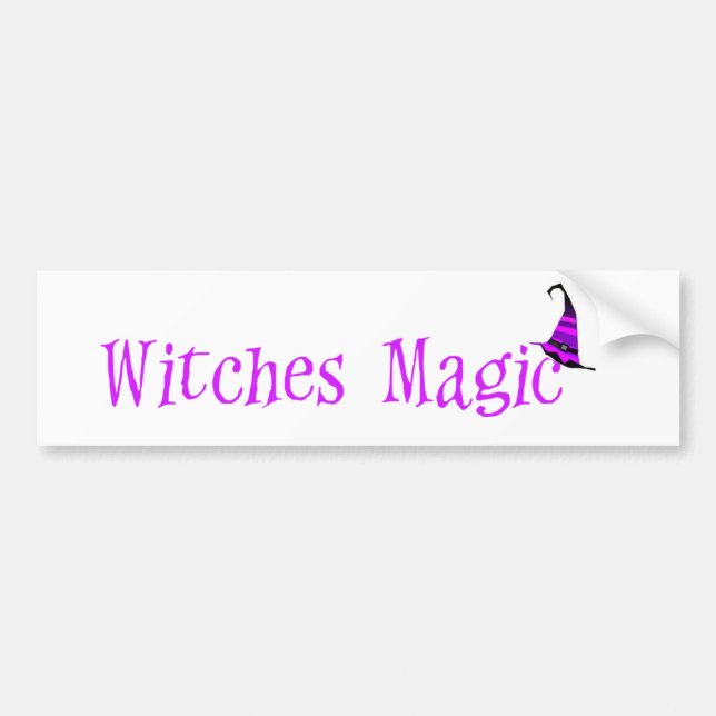 Witches Magic Hat Bumper Sticker (Front)