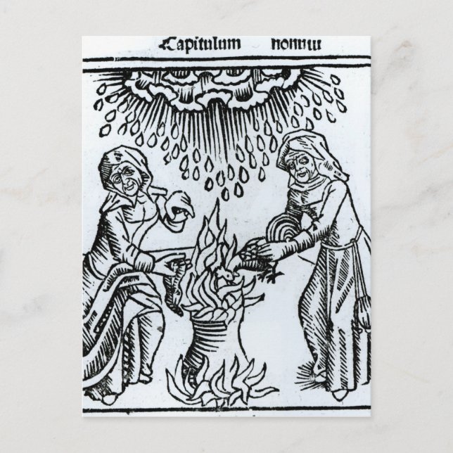 Witches Making a Spell, 1489 Postcard (Front)