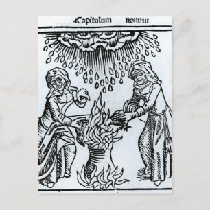 Witches Making a Spell, 1489 Postcard