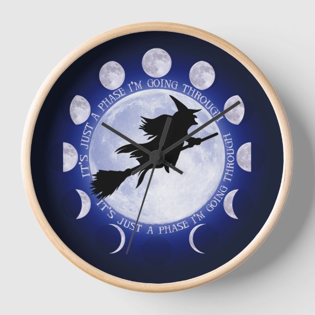 Witches Moon Phase Wall Clock (Front)