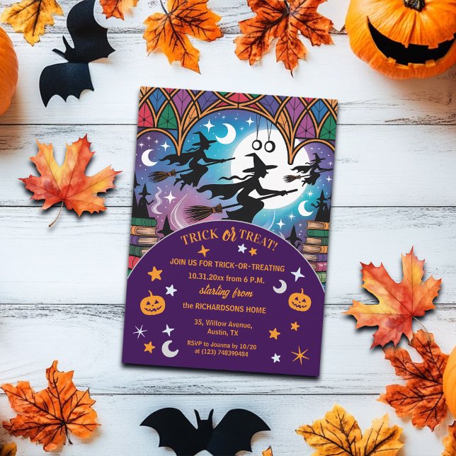 Witches on a Mission Trick or Treat Halloween Invitation (Creator Uploaded)
