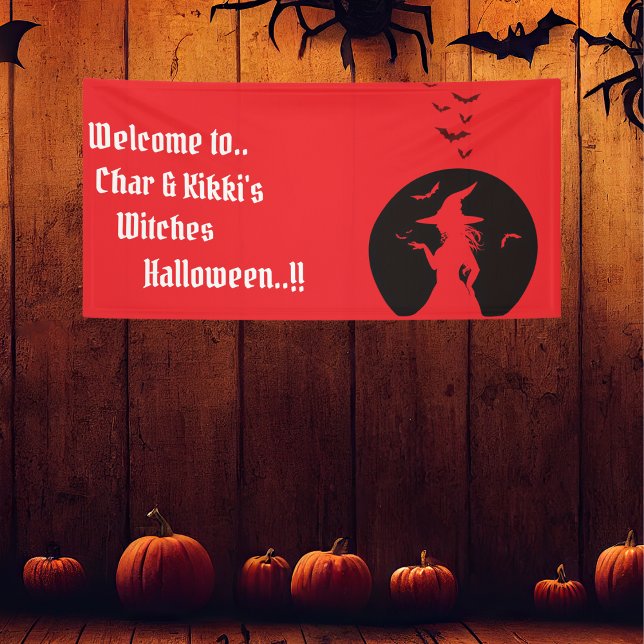 Witches Only Halloween Party Banner (Witches Only Halloween Party Banner)