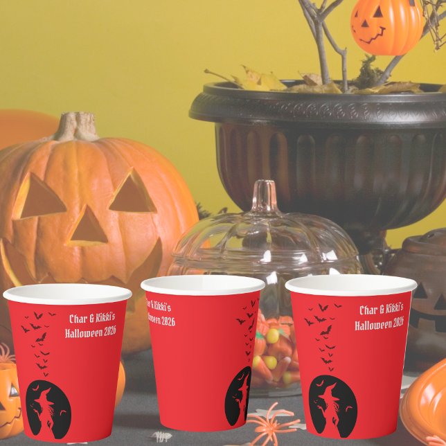 Witches Only Halloween Party Paper Cups (Witches Only Halloween Party Paper Cups)