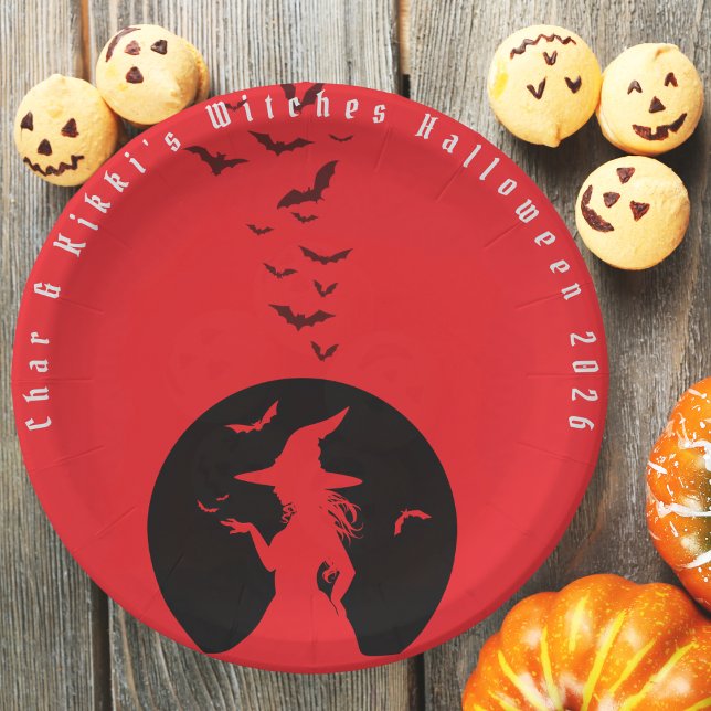 Witches Only Halloween Party Paper Plates (Witches Only Halloween Party Paper Plates)