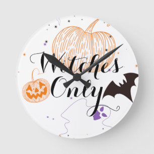 Witches Only Round Clock