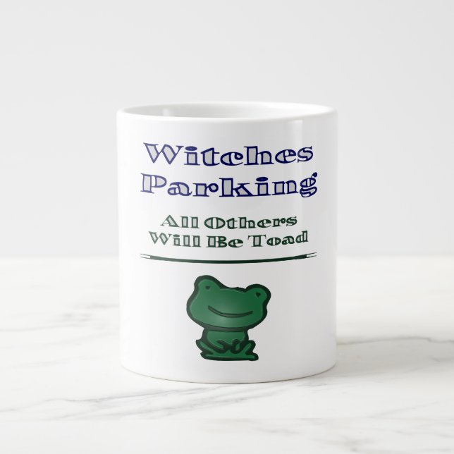 Witches Parking Large Coffee Mug (Front)