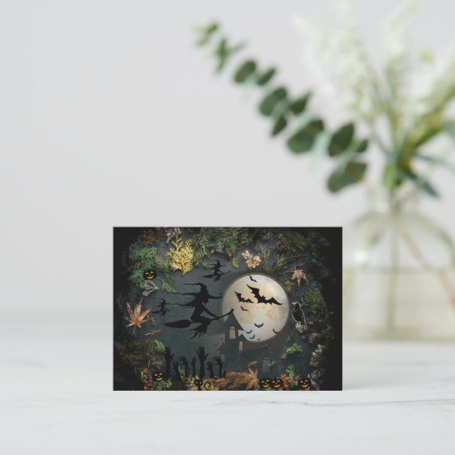 Witches party night  card (Standing Front)