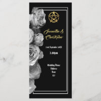 Witches pentacle wedding program