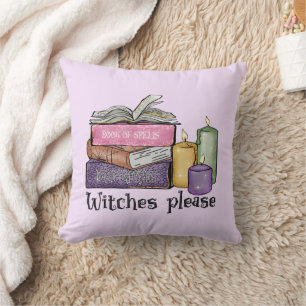 Witches Please   For Book Lover   Librarian Cushion